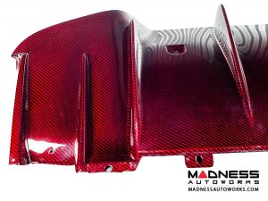 Alfa Romeo Giulia Rear Diffuser - Carbon Fiber - Quadrifoglio Model - Light Red Candy 